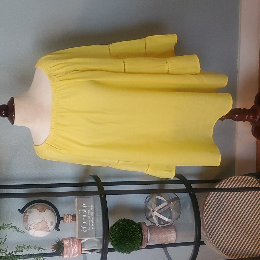 Yellow peasant top